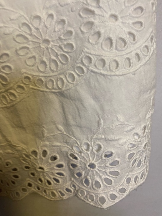 Aqua White Eyelet Lace High-Waist Shorts - Picture 6 of 7